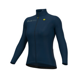 ALÉ Cycling winter long sleeve jersey - SOLID FONDO 2.0 - blue