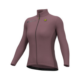 ALÉ Cycling winter long sleeve jersey - FONDO 2.0 SOLID - bordeaux