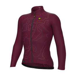 ALÉ Cycling winter long sleeve jersey - TOP PR-E - bordeaux