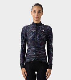 ALÉ Cycling winter long sleeve jersey - BYTE PR-E LADY - black