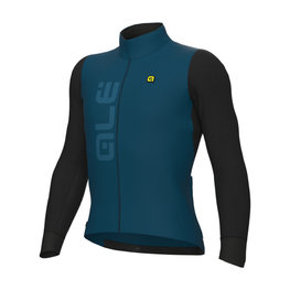 ALÉ Cycling winter long sleeve jersey - QUICK R-EV1 - black/blue