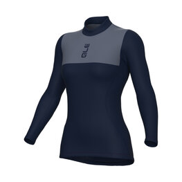 ALÉ Cycling long sleeve t-shirt - GRID INTIMO - blue