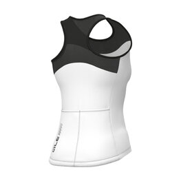 ALÉ Cycling sleeveless jersey - PRAGMA COLOR BLOCK - white