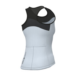 ALÉ Cycling sleeveless jersey - COLOR BLOCK PRAGMA - light blue/black