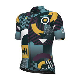 ALÉ Cycling short sleeve jersey - PR-E GAMES - turquoise/purple/yellow