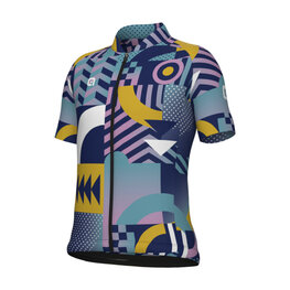 ALÉ Cycling short sleeve jersey - KID GAMES - pink/turquoise/yellow