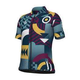 ALÉ Cycling short sleeve jersey - KID GAMES - purple/turquoise/yellow