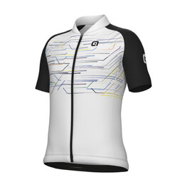 ALÉ Cycling short sleeve jersey - KID MEGABYTE - white