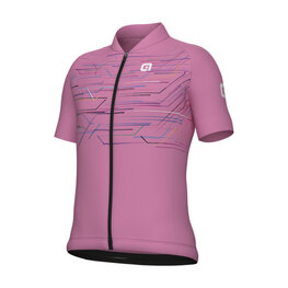 ALÉ Cycling short sleeve jersey - KID MEGABYTE - pink