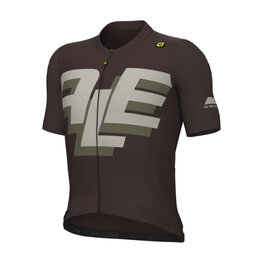ALÉ Cycling short sleeve jersey - PR-E SAUVAGE - brown