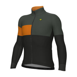 ALÉ Cycling thermal jacket - PR-E GEOMETRIC - black/grey/orange