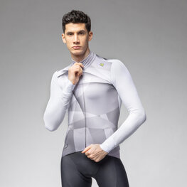ALÉ Cycling winter long sleeve jersey - QUICK - white