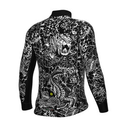 ALÉ Cycling winter long sleeve jersey - PRAGMA SAFARI - black/white