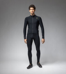 ALÉ Cycling winter long sleeve jersey - KLIMATIK K-IDRO - black