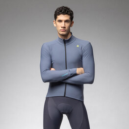 ALÉ Cycling winter long sleeve jersey - KLIMATIK K-IDRO - blue
