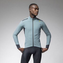 ALÉ Cycling windproof jacket - KLIMATIK K-TORNADO - light blue