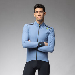 ALÉ Cycling windproof jacket - KLIMATIK K-TORNADO - blue