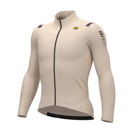ALÉ Cycling winter long sleeve jersey - WARM RACE - ivory