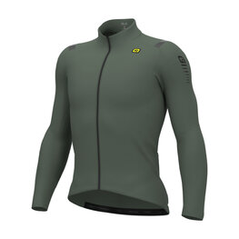 ALÉ Cycling winter long sleeve jersey - WARM RACE - green