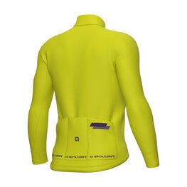 ALÉ Cycling winter long sleeve jersey - PR-E FOLLOW ME - yellow