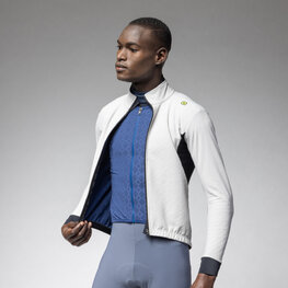 ALÉ Cycling thermal jacket - KLIMATIK K-DOUBLE - white