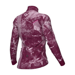ALÉ Cycling winter long sleeve jersey - PR-E ICY - bordeaux/white