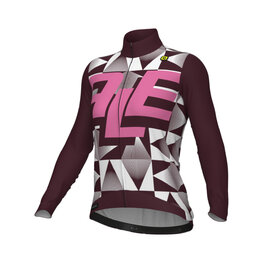 ALÉ Cycling winter long sleeve jersey - PR-E MULTIVERSO - purple