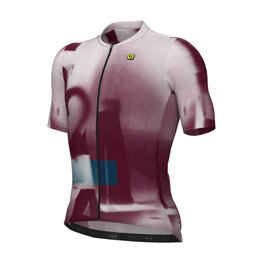 ALÉ Cycling short sleeve jersey - SOUND PR-E - white/bordeaux