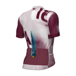 ALÉ Cycling short sleeve jersey - SOUND PR-E - white/bordeaux