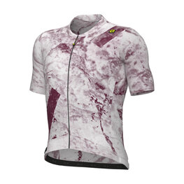 ALÉ Cycling short sleeve jersey - MARBLE PR-E - white/red