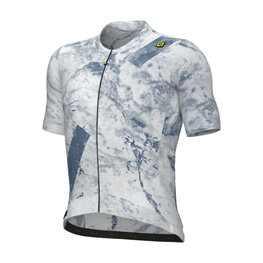 ALÉ Cycling short sleeve jersey - MARBLE PR-E - white/blue