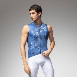 ALÉ Cycling sleeveless jersey - MIRROR PR-E - blue