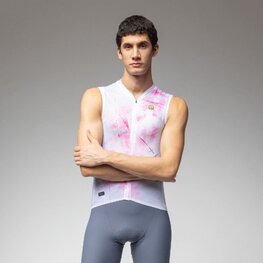 ALÉ Cycling sleeveless jersey - MIRROR PR-E - white/pink