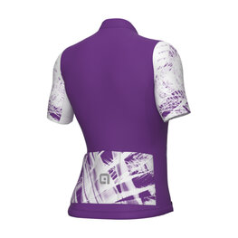 ALÉ Cycling short sleeve jersey - PALM PR-E - cyclamen/white