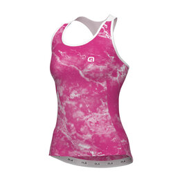 ALÉ Cycling sleeveless jersey - MARBLE PRAGMA - pink/white