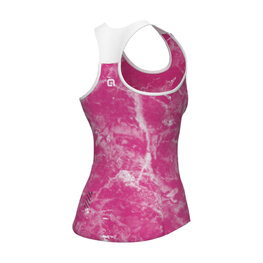 ALÉ Cycling sleeveless jersey - MARBLE PRAGMA - pink/white