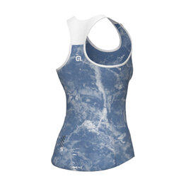 ALÉ Cycling sleeveless jersey - MARBLE PRAGMA - light blue/white