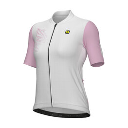ALÉ Cycling short sleeve jersey - FOLLOW ME PR-E - white/pink