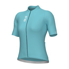 ALÉ Cycling short sleeve jersey - PRAGMA COLOR BLOCK - turquoise