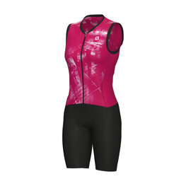 ALÉ Cycling skinsuit - MIRROR PRAGMA - red/white/black