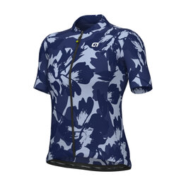 ALÉ Cycling short sleeve jersey - FLOWER PRAGMA - white/blue