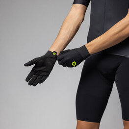 ALÉ Cycling long-finger gloves - SPINTA - black