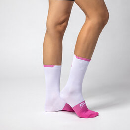 ALÉ Cyclingclassic socks - SLIDE - white/pink