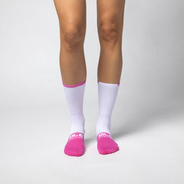 ALÉ Cyclingclassic socks - SLIDE - white/pink