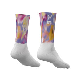ALÉ Cyclingclassic socks - TYPHOON - white/purple
