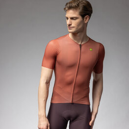ALÉ Cycling short sleeve jersey - EARTHY STYLE - brown
