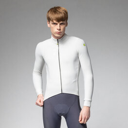 ALÉ Cycling winter long sleeve jersey - PRAGMA FONDO 3.0 - white