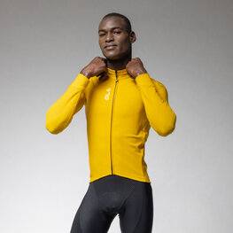 ALÉ Cycling winter long sleeve jersey - PRAGMA FONDO 3.0 - yellow