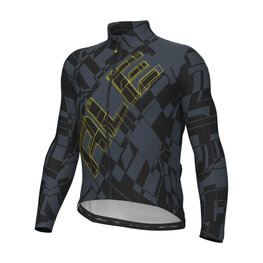 ALÉ Cycling winter long sleeve jersey - PRAGMA SCHEMA - black
