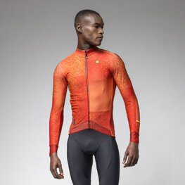ALÉ Cycling winter long sleeve jersey - PR-E STELLAR - orange